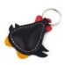 Crna kokoška kožni privesak za ključeve - 001