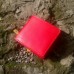 Minimalistički muški kožni novčanik crvene boje - No 02