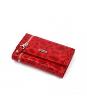 Ženski kožni novčanik - Model 236 Lak kroko crveni