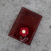 Novčanik za kreditne kartice sa 4 džepa sa crvenim cvetićem