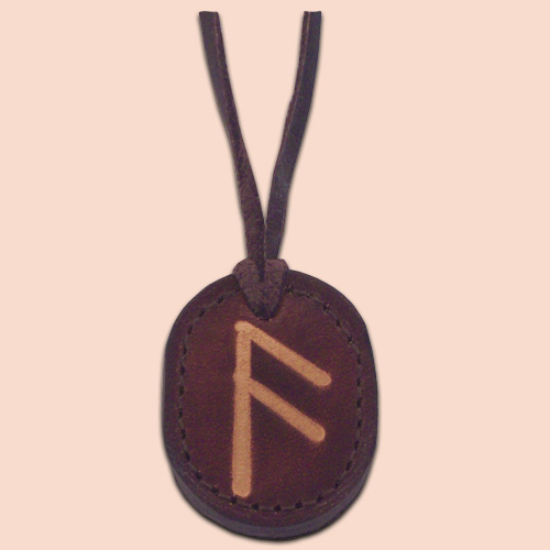 Kožna ogrlica runa amulet Ansuz