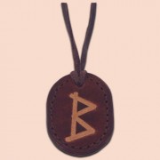 Kožna ogrlica runa amulet Berkanan