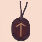 Kožna ogrlica runa amulet Tiwaz