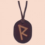 Kožna ogrlica runa amulet Raido